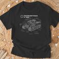 Plan Du Char Allemand Tigre I De La Seconde Guerre Mondiale T-Shirt Cadeaux pour les vieillards