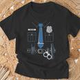 Police Costume Uniform Badge Officer Sheriff Police T-Shirt Gifts for Old Men