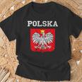 Polska Polish Flag Polish Pride Polska Polish Eagle S T-Shirt Geschenke für alte Männer