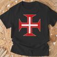 Portuguese Cross Of The Order Of Christ Cross Portugal T-Shirt Geschenke für alte Männer