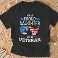 Im A Proud Daughter Of A Veteran Usa Map Flag Veterans Day T-Shirt Gifts for Old Men