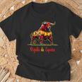 Proud Of Spain Bull Flags Español Pamplona T-Shirt Geschenke für alte Männer