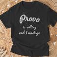 Provo Ut Utah Cadeau Amusant Pour Unoyage Enille Motif Racines Des États-Unis T-Shirt Cadeaux pour les vieillards