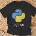 Python Coder Programador Programador Programador Desarrolladores Camiseta unisex Regalos para ancianos