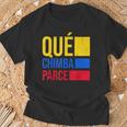 Qué Chimba Parce Colombia Flag Retro Vintage Colombian Slang T-Shirt Gifts for Old Men