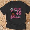 This Queen Makes 45 Look Fabulous 45Th Birthday Queen Afro T-Shirt Gifts for Old Men