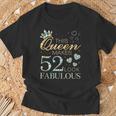 Questa Regina Fa 52 Look Favoloso 52° Compleanno Adorabile Maglietta Regalos para ancianos