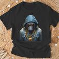 Rapper Gorilla I Retro Hip Hop I Gorilla Hip Hop Gangster T-Shirt Geschenke für alte Männer