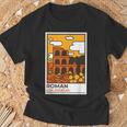 Regalos Del Imperio Romano Antiguo Y Lindo Coliseo De Roma De Dibujos Animados Camiseta unisex Regalos para ancianos