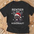 Rentier War Ausverkauft Lustiges Katzen Weihnachts T-Shirt Geschenke für alte Männer