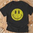 Retro Acidhouse Intage '80 Anni '90 Smile Distressed Maglietta Regalos para ancianos