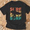 Retrointage Surfing For Surfer And Wave Rider T-Shirt Geschenke für alte Männer