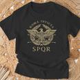 Roma Invicta Spqr Águila Romana Envejecida Camiseta unisex Regalos para ancianos
