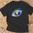 Rossoerde Blu Rgb Colore Modello Artista Eyeball Maglietta Regalos para ancianos