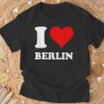 Rotes Herz Ich Liebe Berlin T-Shirt Geschenke für alte Männer