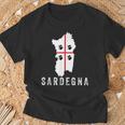 Sardegna Sardinien Karte Flagge Urlaub Italien T-Shirt Geschenke für alte Männer