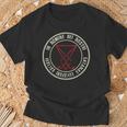 Satanic Lucifer Sigil Devil Nomine Dei Nostri Satanas T-Shirt Geschenke für alte Männer