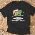 Saufbuddy Partnerlook Party Outfit Bier Liebhaber Motto T-Shirt Geschenke für alte Männer