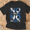 Scottish Banner Fan Scotland Flag Retro No Scotland No Party T-Shirt Geschenke für alte Männer