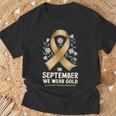 In September We Wear Gold Childhood Cancer Awareness Maglietta Regalos para ancianos