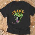 Serpente Serpenti Animale Domestico Rettile Rettili Regalo Maglietta Regalos para ancianos