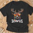 Servus Costume Costume Stag Tyrol & Bavaria T-Shirt Geschenke für alte Männer