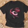 Simpatico Dinosauro Ballerino I Love Dancing Ballerina Dino Maglia A Manica Maglietta Regalos para ancianos