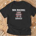 Simracing Gaming Sring Wheel Racing Game Simulator T-Shirt Geschenke für alte Männer