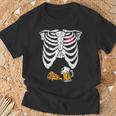 Skeleton Pregnancy Pizza Beer Xray Halloween Soon Dad T-Shirt Gifts for Old Men