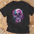 Skeleton Skull Biker Rocker Skull Punk Rock T-Shirt Geschenke für alte Männer