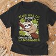 Sloth Sleep Alles Was Du Kannst Sloth T-Shirt Geschenke für alte Männer