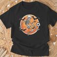 Soccer Skeleton Halloween Boys Soccer Player T-Shirt Gifts for Old Men
