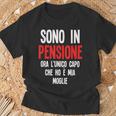 Sono In Pensione Ora L'unico Capo Che Ho È Mia Moglie Maglietta Regalos para ancianos