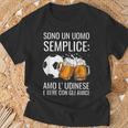 Sono Un Uomo Semplice Amo L'udinese Regalo Tifoso Udine Maglietta Regalos para ancianos