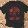 Soy Un Papá Motero Como Un Papá Normal Pero Más Camiseta unisex Regalos para ancianos