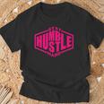 Stay Humble Hustle Hard Inspirational Hot Pink Urban Graphic T-Shirt Gifts for Old Men