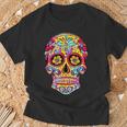 Sugar Skull Dia De Los Muertos Day Dead Calavera Maglietta Regalos para ancianos