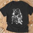 Super Cute Border Collie Photorealistic Portrait T-Shirt Geschenke für alte Männer