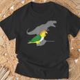 T-Rex Birb Memee Dinosaur Parrot T-Shirt Geschenke für alte Männer