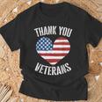 Thank You Veterans Patriotic American Flag Veterans Day 2024 T-Shirt Gifts for Old Men