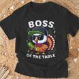 Thanksgiving Boy Turkey Boss Of The Table T-Shirt Gifts for Old Men