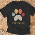 Think Pawsitive Zampa Di Cane Cucciolointage Maglietta Regalos para ancianos