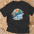 Tiburón Japonés Gran Ola Kanagawa Japón Arteintage Camiseta unisex Regalos para ancianos