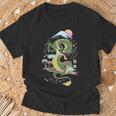 Tokyo Japon Dragon & Mt Fuji Avec Kanji Japonais Calligraphi T-Shirt Cadeaux pour les vieillards