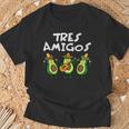 Tres Amigos Avocados Guac Cinco De Mayo Fiesta Mexicanegan T-Shirt Geschenke für alte Männer