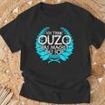 Trink Ich Ouzo Bin Ich Zu Ich Trink Ouzo Was Machst Du So T-Shirt Geschenke für alte Männer