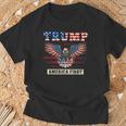 Trump 2024 America First Bald Eagle Pro Trump Bandera De Estados Unidos Camiseta unisex Regalos para ancianos
