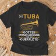 Tuba Entschädigung Querflöte Blasmusik Festival Bass Tubist T-Shirt Geschenke für alte Männer