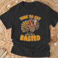 Turkey Time Get Basted Thanksgiving Thanks Giving T-Shirt Gifts for Old Men