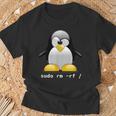 Tux Linux Penguin Sudo Rm -Rf Computer Geek Maglietta Regalos para ancianos